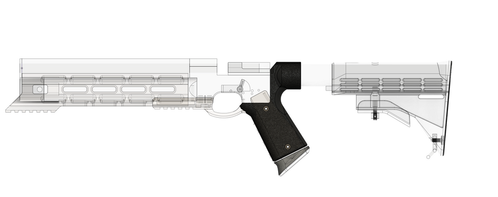 Pinty Buster PCP Rifle - Lower Receiver Milspec Buffertube