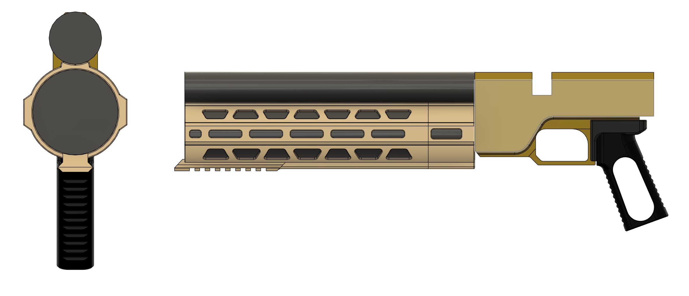 AEA HP Max Picatinny Rail Handguard and Grip Adapter